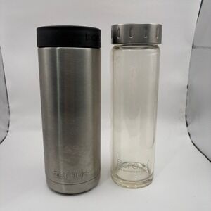 Boroux Insulated Stainless Move Sleeve with Borosilicate Glass Water Bottle Set
